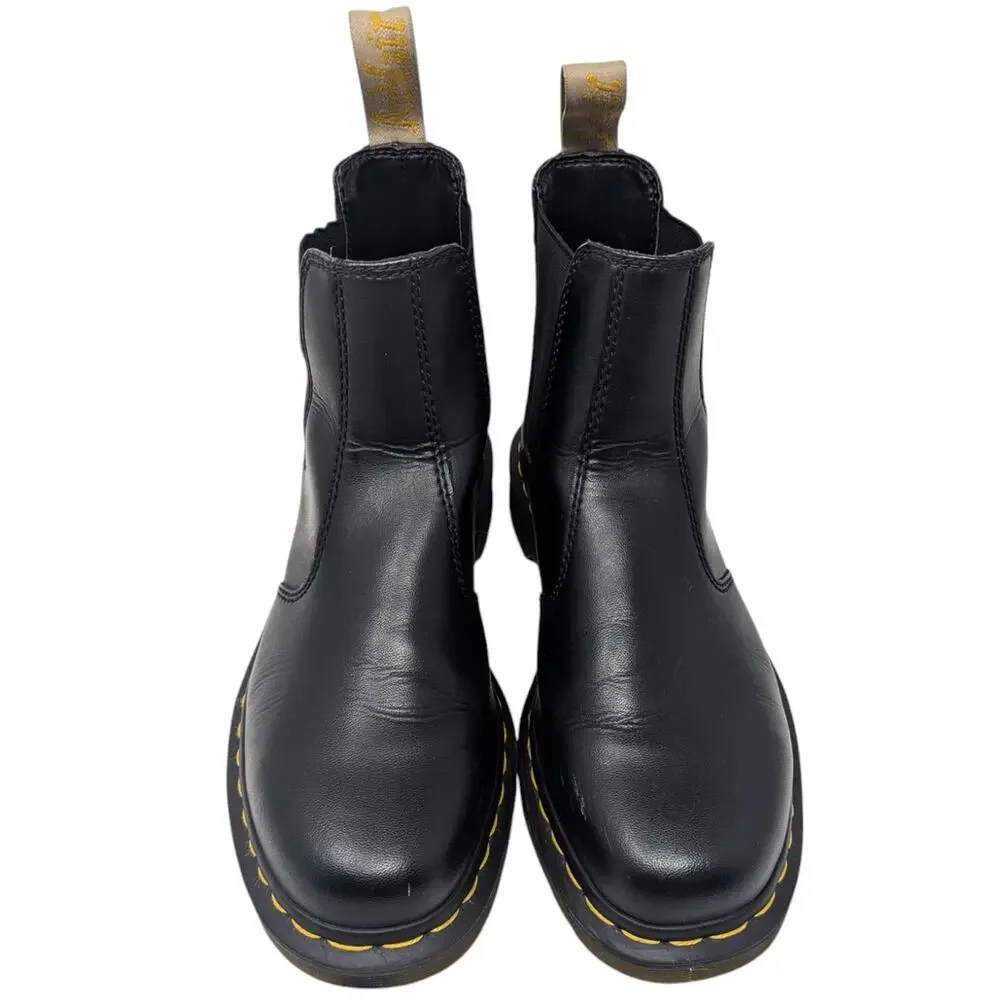 Dr. Martens 2976 Vegan Chelsea Boots Black Faux Leather Unisex UK6 USL8